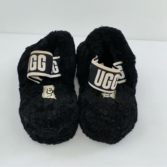 UGG Women's Fluff Yeah 1095119 Black Slide Sandals - Size 6 - Picture 5 of 9